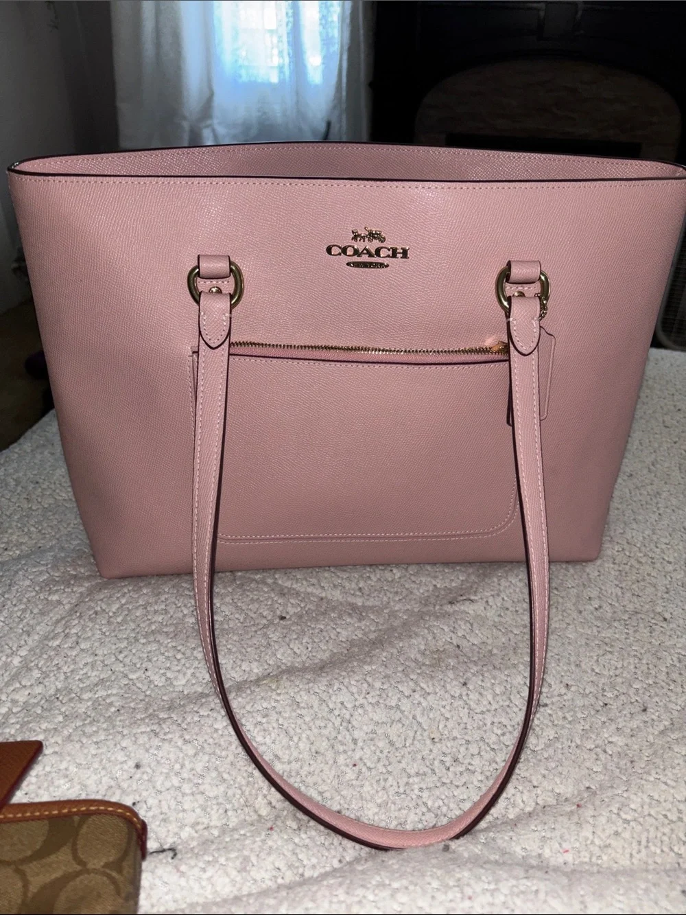 Coach Station Tote Bag carnation pink /gold